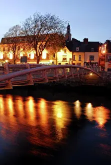 Cork Prints: Republic of Ireland, County Cork, Cork. Dusk over the River Lee in Cork