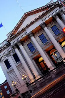 Republic Of Ireland Prints: Republic of Ireland, Dublin, City Hall. The front of Dublin's City Hall at dusk