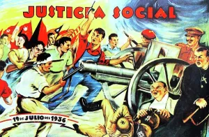 Ww Ii Prints: Republican propaganda poster from the outbreak of the Spanish Civil War in July 1936
