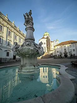 Urban Environment Prints: Residenzplatz with Wittelsbacher fountain