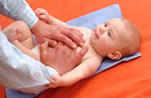 2 People Prints: Respiratory physiotherapy. Bronchiolitis is a contagious viral infection reaching mainly babies