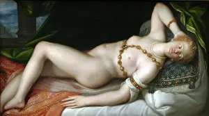 Venus Prints: Resting Venus, c1608, sculpture by Dirk de Quade van Ravesteyn