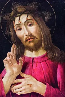 Period Costume Prints: The Resurrected Christ; about 1480 Paint on panel transferred Sandro Botticelli; Italian; 1444/45-1510