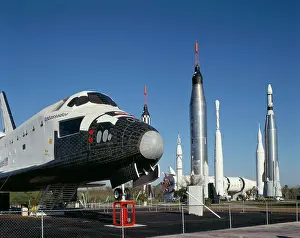 Florida Prints: Retired shuttle and rockets, Kennedy Space Center