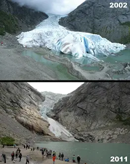 Large Group Prints: Retreat of Briksdal Glacier (Briksdalsbreen)