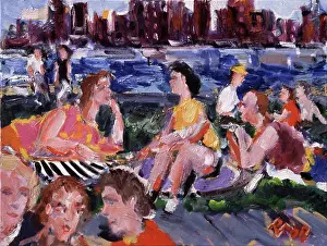 Arts Culture And Entertainment Prints: Reverie, Watercolor painting by Richard H. Fox