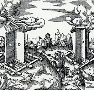 Invention Prints: Revolving wooden wind vanes fitted to the top of mine ventilation shafts