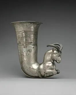 Heavy Prints: Rhyton terminating in the forepart of a ram ca