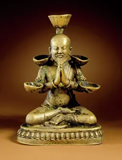 Nepal Prints: Ritual Lamp in the Form of an Astrologer