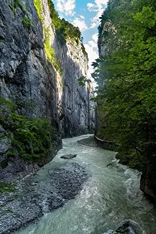 Rocks Prints: River Aare flowing through the Aare Gorge