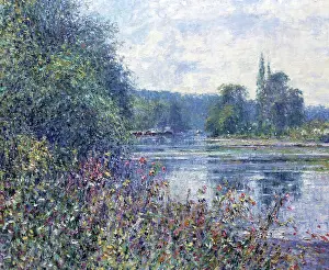 Impressionism Prints: River Barges on the Seine, near Rouen Normandie