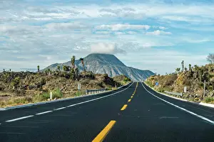 Highways Prints: Road leading to El Pizarro volcano, Puebla, Mexico, North America