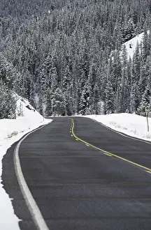 Purestock Prints: Road passing through a snow covered landscape, Highway 75, Ketchum, Idaho, USA