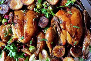 Platter Prints: Roast Chicken Dinner with Fennel Rice