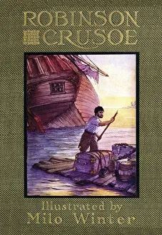 Books Prints: Robinson Crusoe, Book Cover