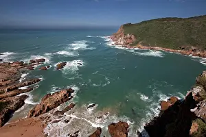 Coastal Feature Prints: Rock formations on the coast, Knysna Heads, Knysna, Western Cape Province, South Africa