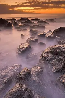 Peacefulness Prints: Rock formations in the ocean, Lanai, Maui, Hawaii, USA