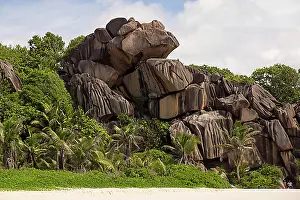East Africa Prints: Rock formations typical for the Seychelles