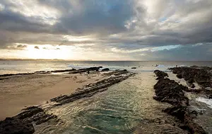 Waves Prints: Rock pools on the beach at Snapper Rocks Beach - Gold Coast