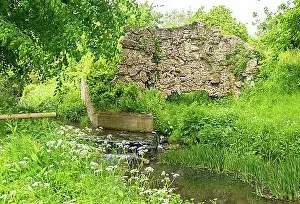 Body Of Water Prints: Rockworks Folly next to Byde Brook tributary stream of River Avon