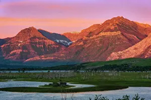 Western Canada Prints: Rocky Mountains at sunrise and Maskinonge Lake