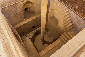 Roda Island, Old Cairo, Cairo, Egypt. View down into the ancient Nilometer. (Editorial Use Only)