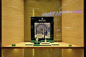 Secure Prints: ROLEX shop window in the security area