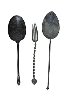 Culinary Prints: Roman cutlery. SPAIN. CATALONIA. BARCELONA. Barcelona. Archaeology Museum of Catalonia