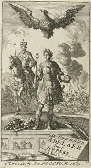 Globe Prints: Roman emperor with scepter and globe
