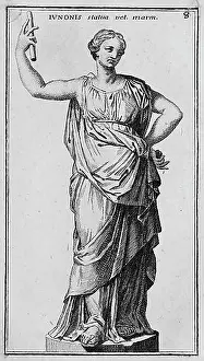 Story Prints: The Roman goddess Juno, marble statue from ancient Rome