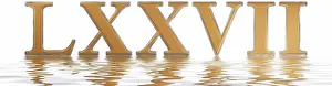 Graphic Prints: Roman numeral LXXVII, septem et septuaginta