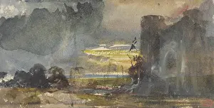 Drawings Prints: Romantic Landscape with Castle