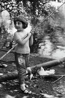 Historic Photograph Prints: Rome, sport fishing for children in the lakes of the zoo, 1960 1970