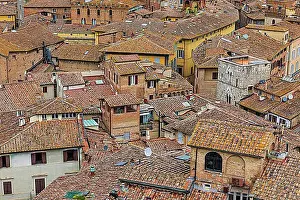 Urban Environment Prints: Above the roofs of the historic old town of Siena