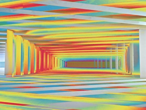 Vanishing Point Prints: Rooftop perspectives in Singapore, abstract visualization