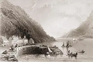 Scene Prints: Ross Trevor Pier, Ireland. Drawn by W