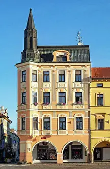 Urban Environment Prints: Row of houses on Premysl Otakar II Square in the historic old town of Ceske Budejovice