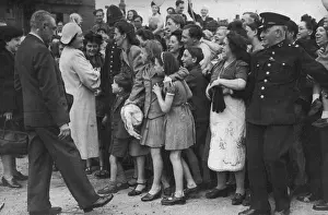 Lady Elizabeth Bowes Prints: Royal Family Tour The East of London During Ve Day Celebrations -- A London Mother