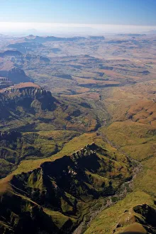 Berg Prints: Royal Natal National Park showing the Tugela River and Tendele Camp