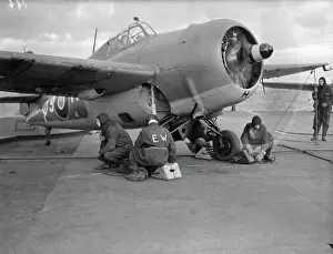 The Royal Navy during the Second World War One of the coldest jobs in Northern waters is that of the aircraftsmen who