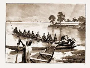 Engraved Image Prints: THE ROYAL NIGER COMPANY'S EXPEDITION: EVERYDAY SCENES ON THE RIVER NIGER