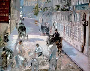 Manual Worker Prints: Rue Mosnier Street Being Paved by Edouard Manet