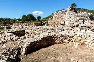 Italien Prints: Ruins of the ancient Nuraghic civilization of Palmavera