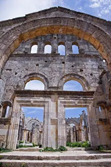 Architectural Prints: The ruins of the Basilica of St Simeon Stylites the Elder in the hills near Aleppo