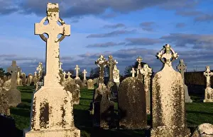 Republic Of Ireland Prints: Ruins of the monastery of Clonmacnoise, near Athlone, Co. Offaly, Ireland, Europe