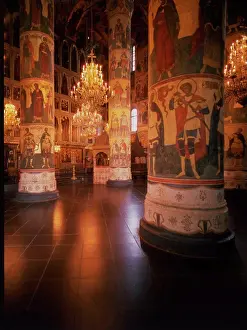 Human Representation Prints: Russia, Moscow, Interior of Cathedral of Dormition in Kremlin