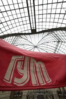 Shopping Center Prints: Russia, Moscow, Red Square, Gum Department Store, Ceiling, Sign