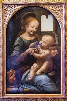 Parenting Prints: Russia, Saint Petersburg, Madonna and Child by Leonardo Da Vinci