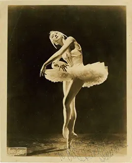 Ballets Russes Prints: Russian ballerina Alexandra Danilova in ballet Swan Lake by Anonymous /Private Collection/Early
