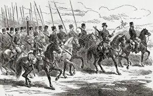 Cavalry Prints: Russian cossacks on the march during the Russo-Turkish War (1877-1878)